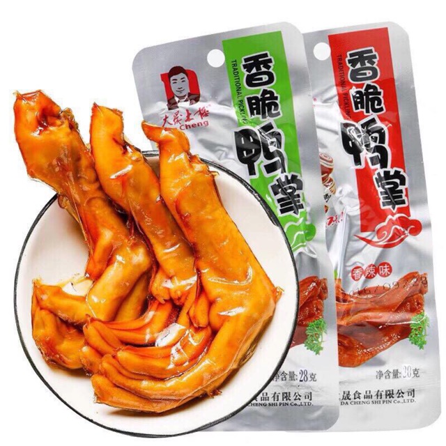 [Sẵn] Combo 30 chân vịt cay Dacheng đặc sản Phúc Kiến loại 31,8g/ Chân Gà Tứ Xuyên/ Cánh Vịt Dacheng